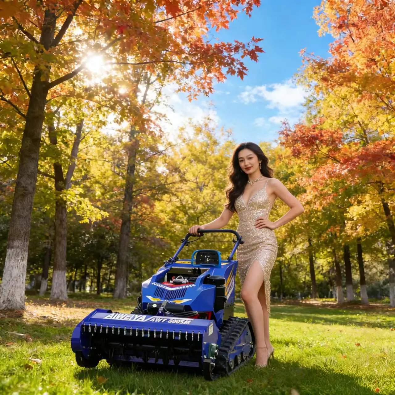 

Customized Factory direct sale remote control lawn mower, all-terrain, for home garden and residential use, EPA engine