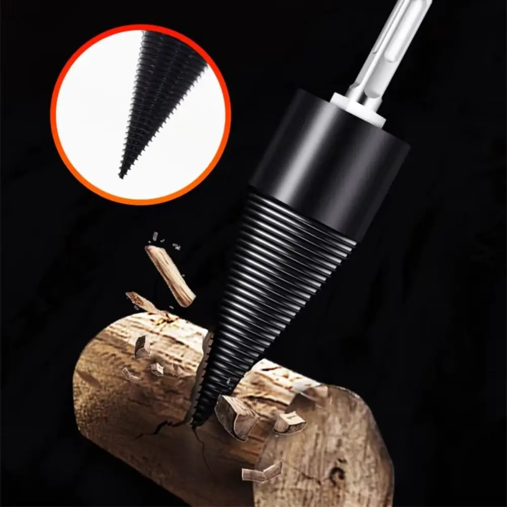 

High Hardness Steel Firewood Splitter Drill Bit Round Shank Triangle Shank Wood Splitting Cone Hexagonal Shank Adjustable