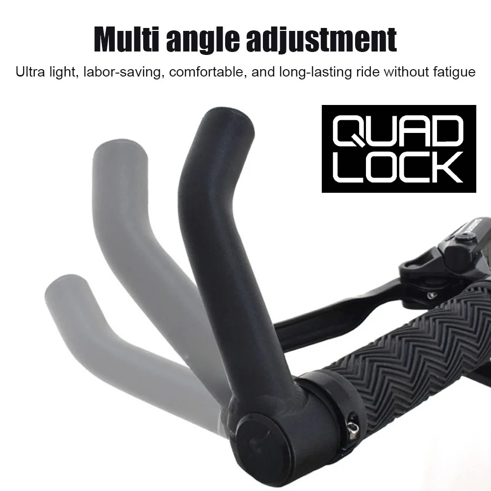 

QUAD LOCK Adjustable Bike Grip Bar End Handle Auxiliary Riding Horn Rest Handlebars