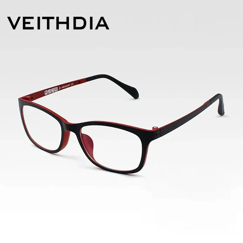 VEITHDIA Square Glasses Frame Tungsten Frame Computer Glasses Anti Blue Light Fatigue Radiation-resistant Glasses Frame EF13031