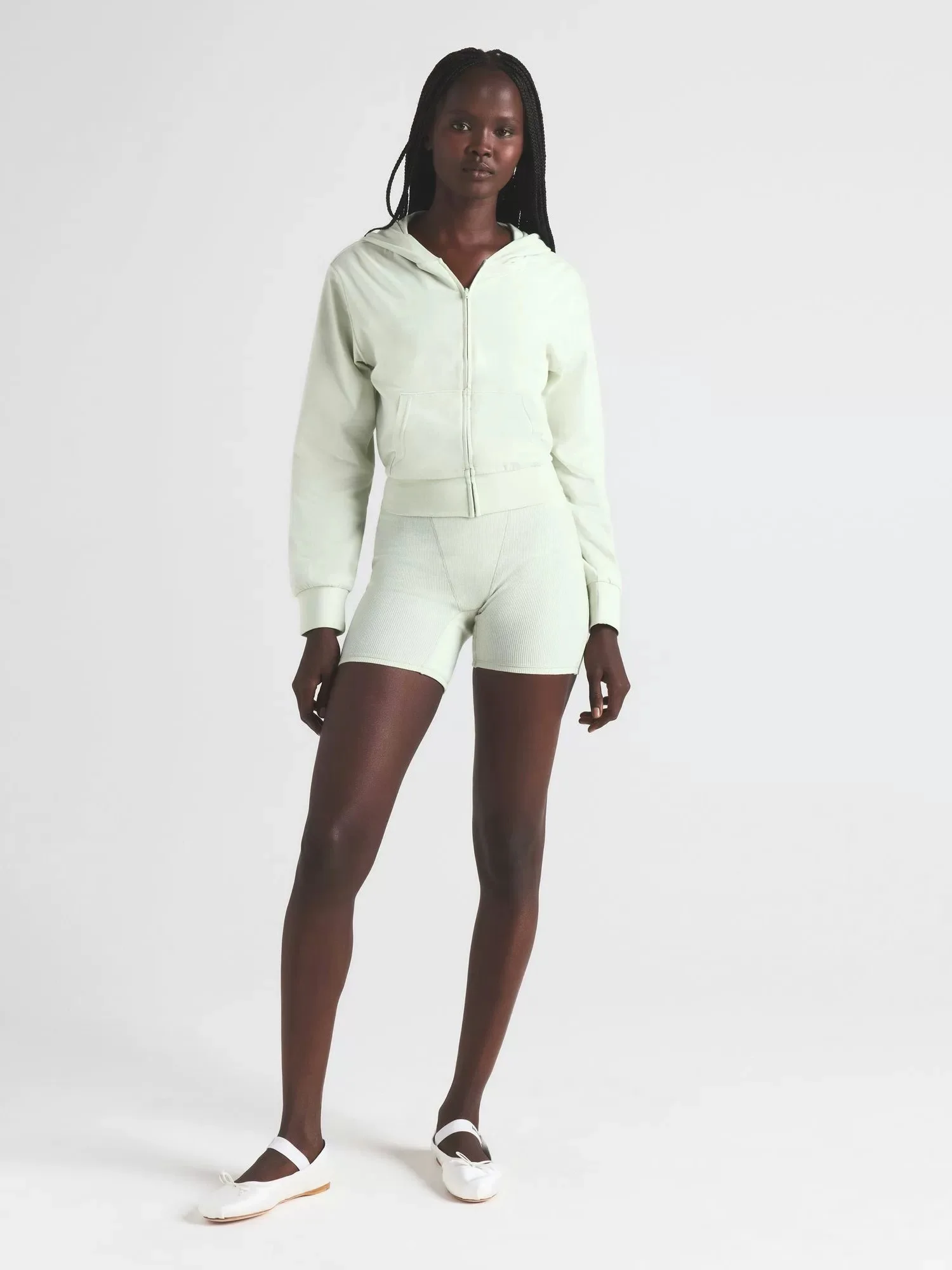 Sudadera con capucha con cremallera de punto de algodón Kim, sudadera ligera y fina con capucha