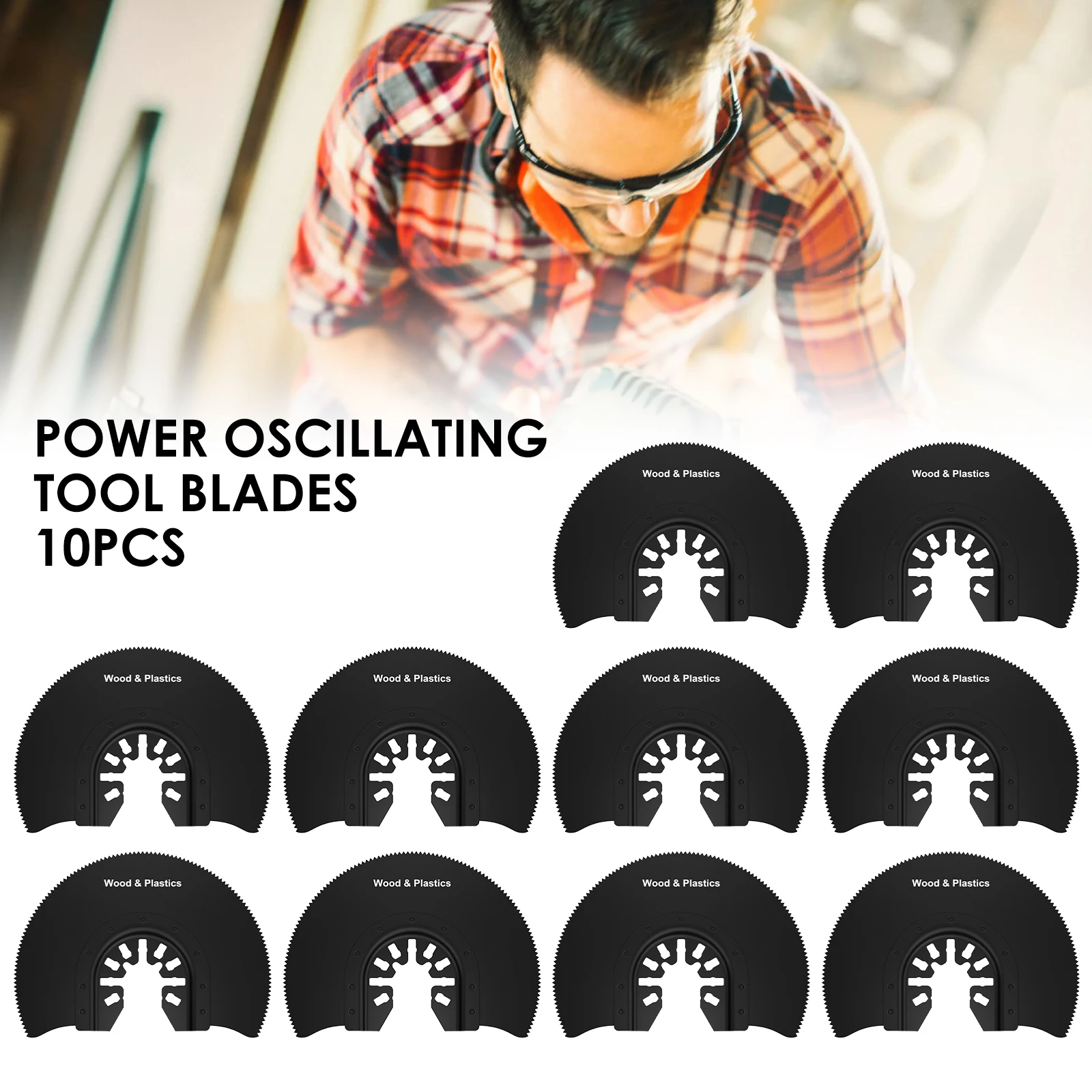 15-5PCS HCS Oscillating Saw Blade 88mm Oscillating Tool Segmented Saw Blade Power Oscillating Tool Blades Woodworking Renovator