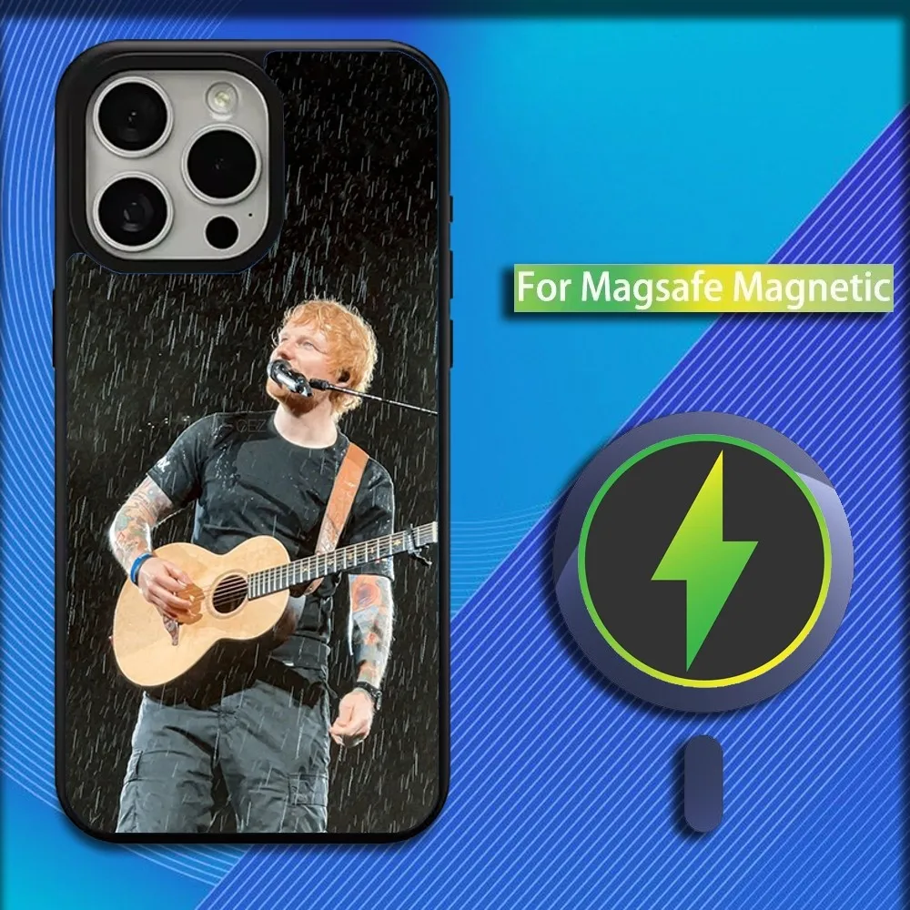 Music E-Ed Sheeran Phone Case For iPhone 16,15,14,13,12,11,Plus,Pro,Max,Mini Magsafe Magnetic Wireless Charging