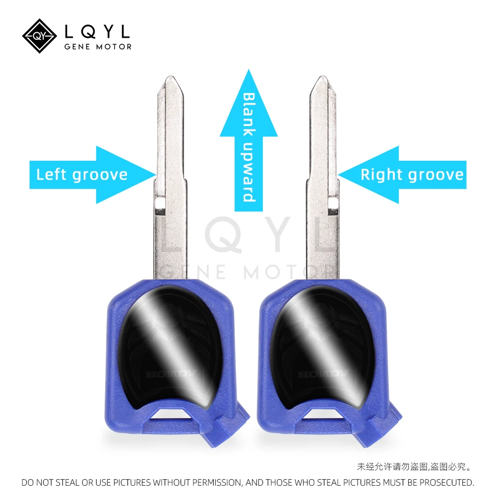 LQYL Blank Key Motorcycle Replace Uncut Keys For HONDA Scooter Magnet Anti-theft lock AirBlade LEAD PCX 125 150 SCR100 WH110