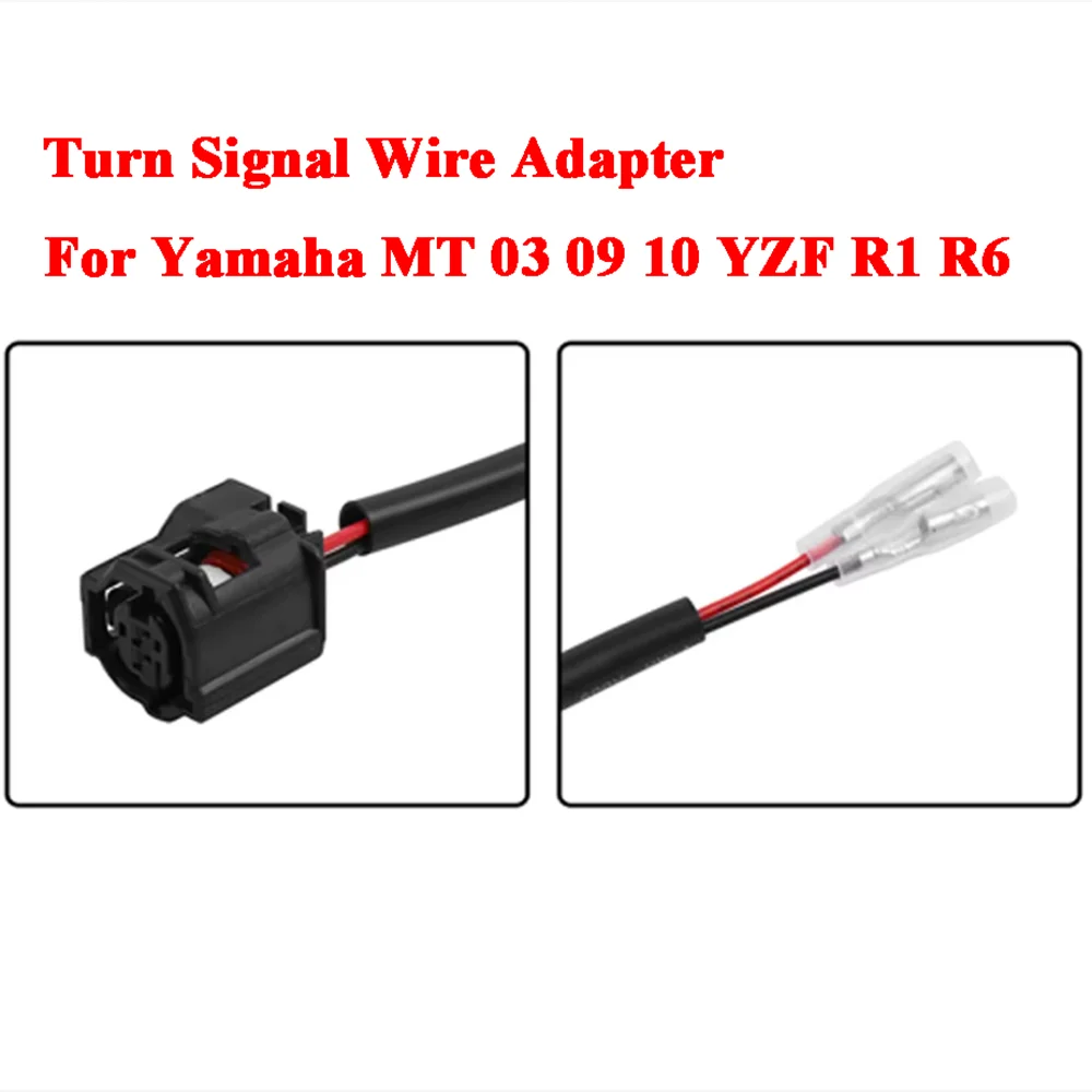 

Turn Signal Wire Adapter For Yamaha MT 03 09 10 YZF R1 R6 Indicator Connectors Blinker Cable Plug Harness Interface Accessories
