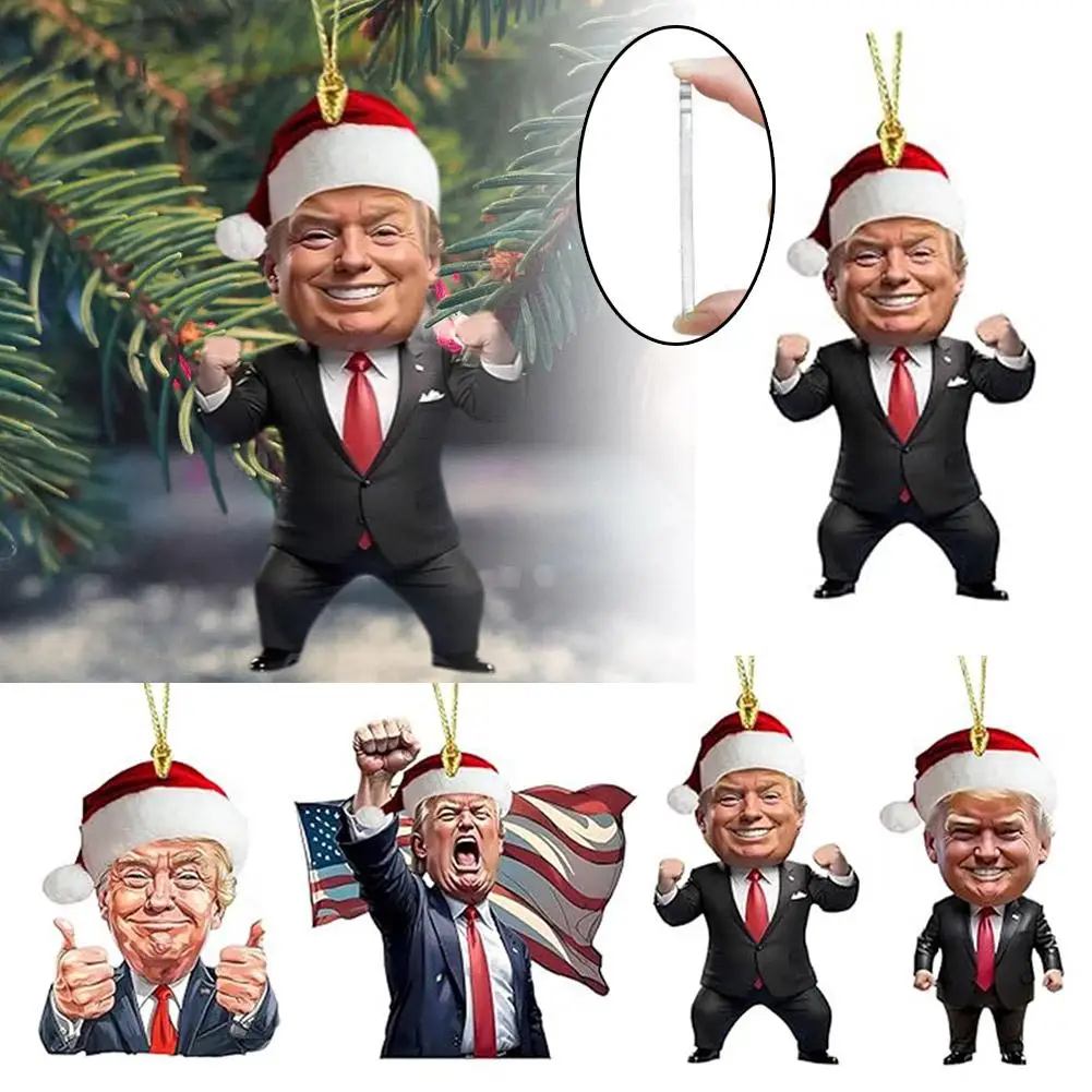 

1pc Inspired Acrylic Christmas Decor Hanging Ornament For Car And Tree Perfect Holiday Gift Funny Cartoon Pendant GIFT X6S5