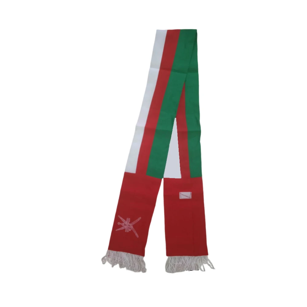 Flagnshow 100% Stain Double Side Oman Flag Scarf