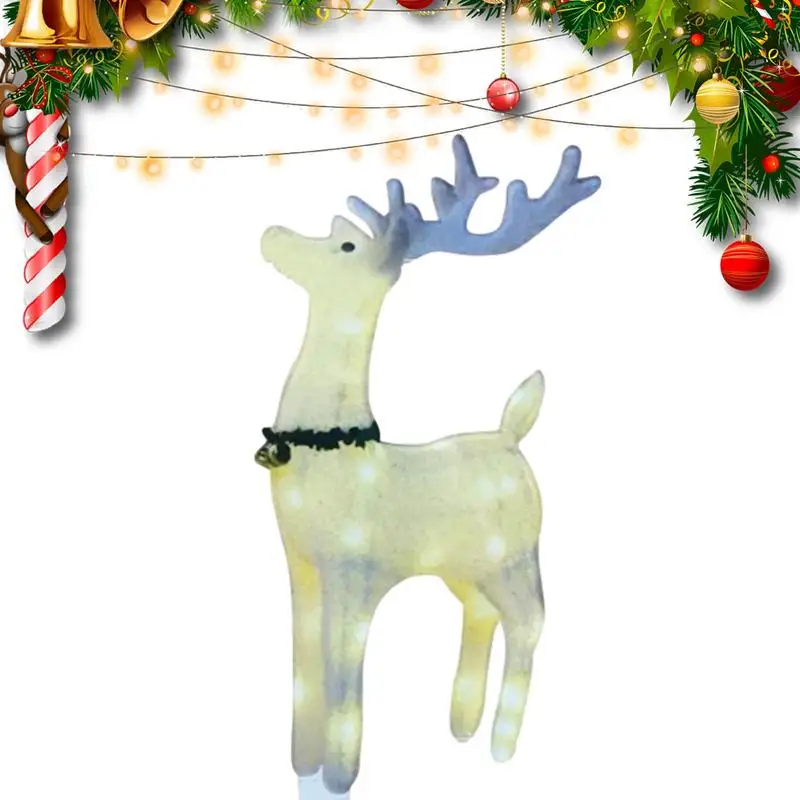 

Reindeer Christmas Decoration Christmas Light Up Deer Decor Christmas Standing Deer Garden Stake For Outdoor Lawn Yard