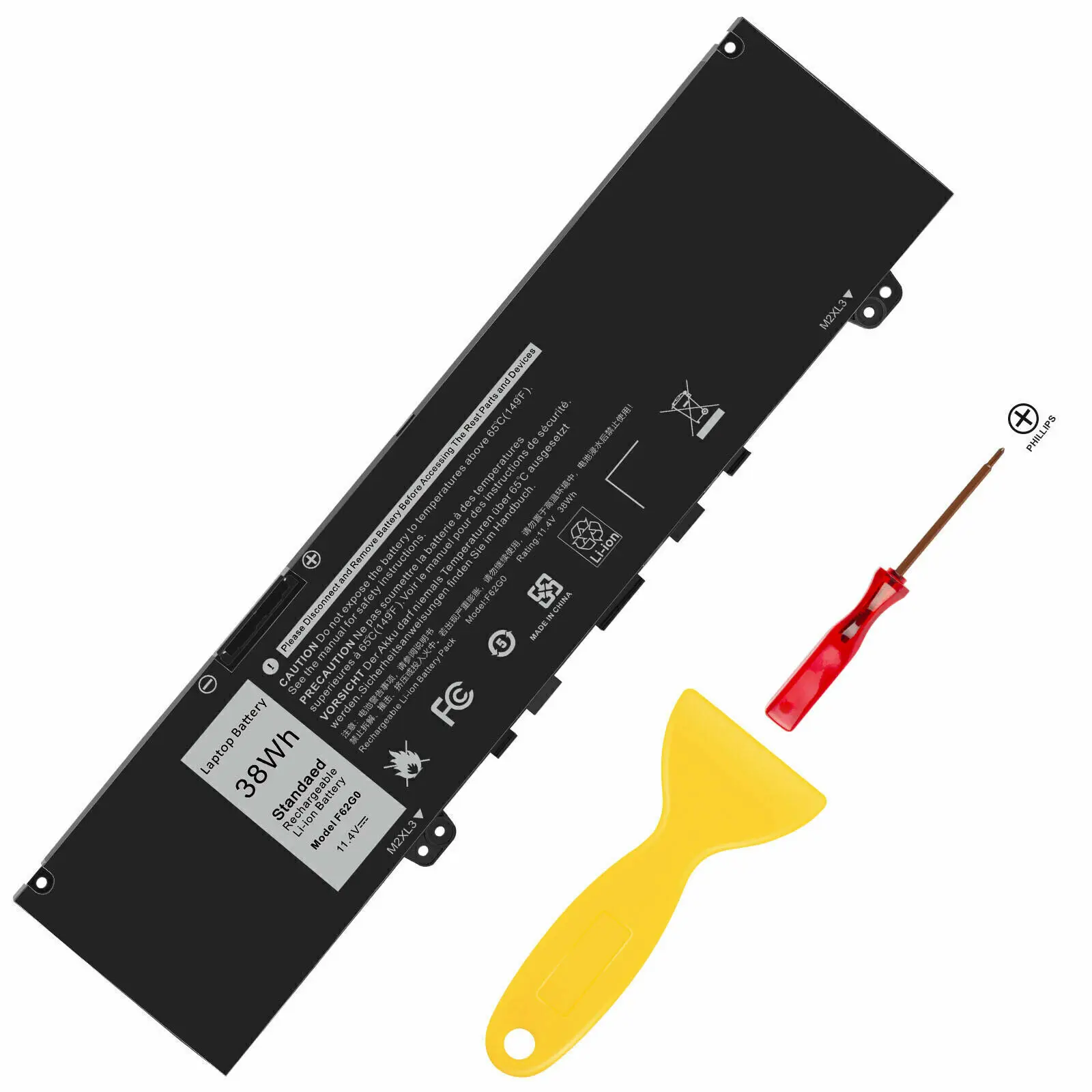 New OEM 38Wh F62G0 Battery for Dell Inspiron 13 7000 2-in-1 7373 7386 7370 7380 5370 F62G0 RPJC3 Fast Shipping Within 24  Hours view 2
