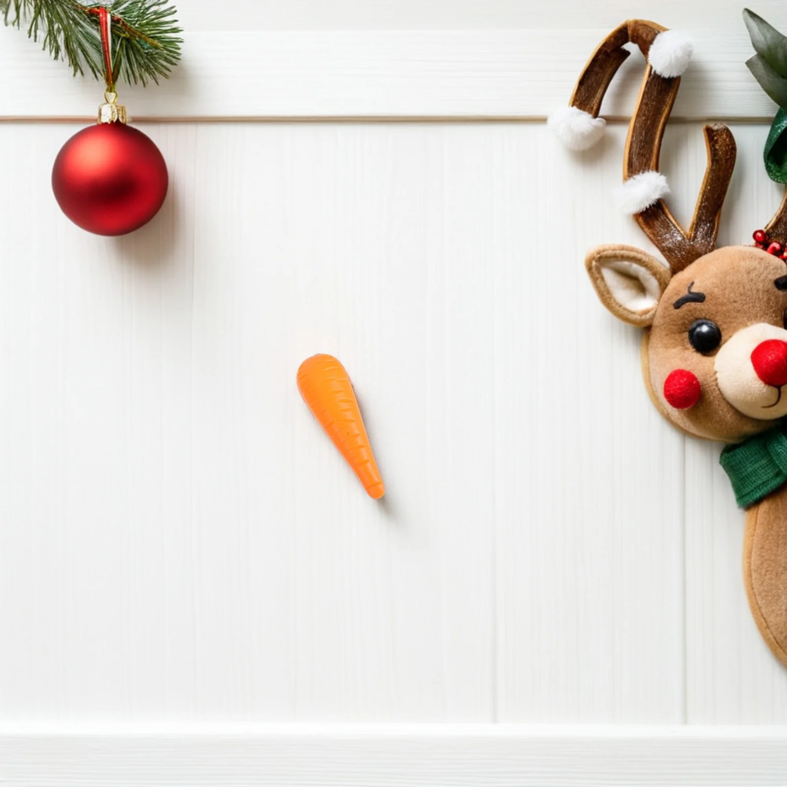 

50pcs Snowman Carrot Nose Small Orange Plastic Diy Christmas Decor Holiday Party Craft Cosplay Accessory Nose