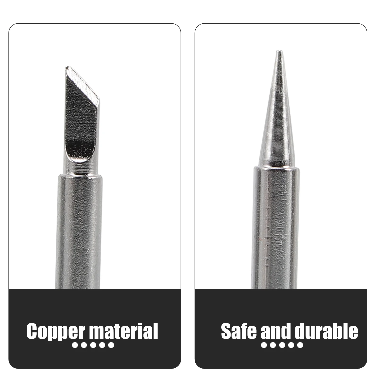 

1 set Soldering Tip Set for Iron Station Pure Copper 10 Shapes Sizes Premium Materials Tin Plated Lead Free Better Heat Transfer