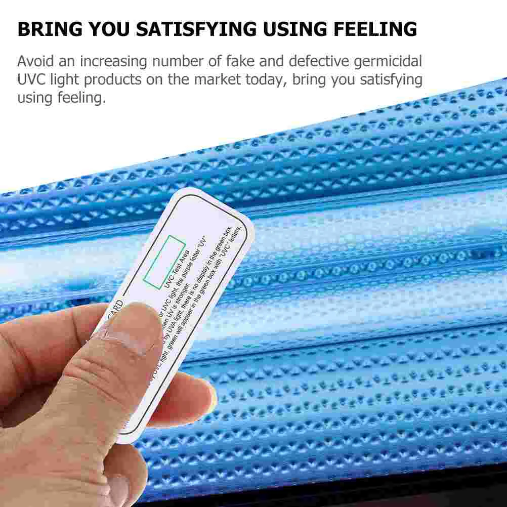 5ชิ้นการ์ดทดสอบทดสอบรังสียูวีกระดาษทดสอบเอฟเฟกต์แสงเครื่องมือตรวจหา UVC-UVC
