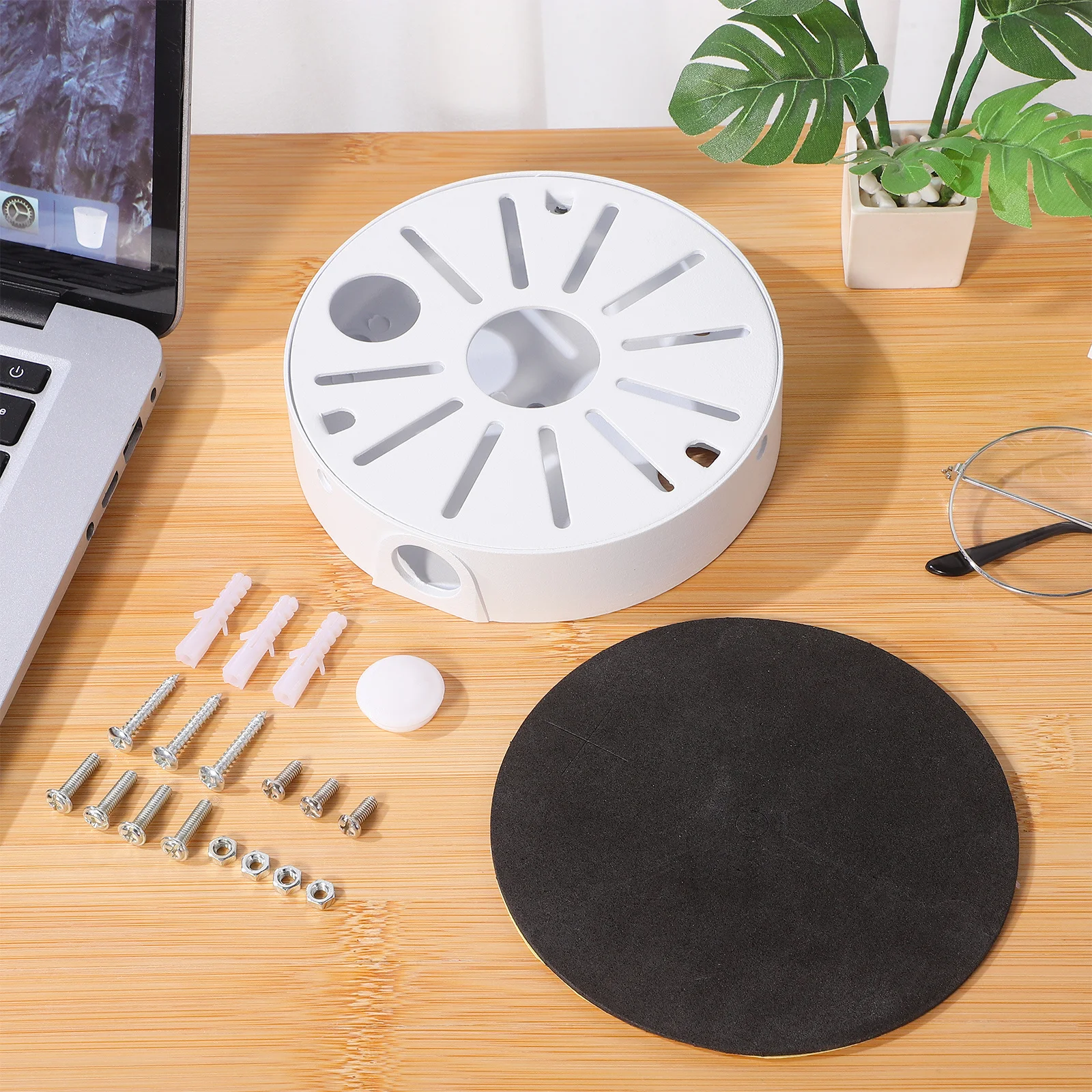 

Compact Aluminum Alloy Junction Box for Security Camera Cctv Dome Mount Outdoor Indoor Wiring Cable Organizer Junction Box Cctv