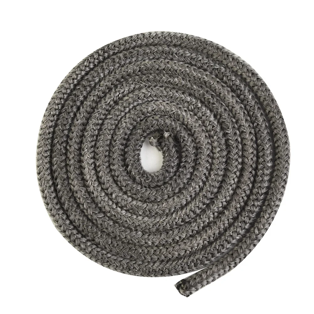 

High Quality Fiberglass Rope Seal Black 6/8mm 78 Inch/2m Dark Grey Door Seal Elastic Fiberglass Fire Prevention Fire Rope