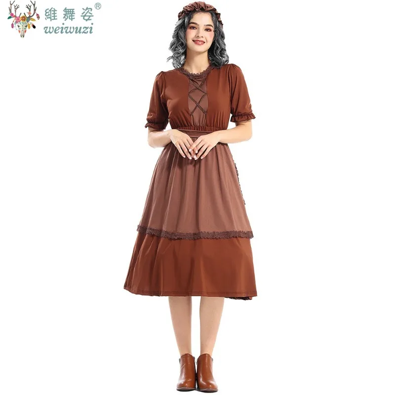 

Halloween Maid Cosplay Costume Beer Festival Waiter Fancy Dress Bavarian Maid Dress Adult Cosplay Rural Farm Maid Party Costume