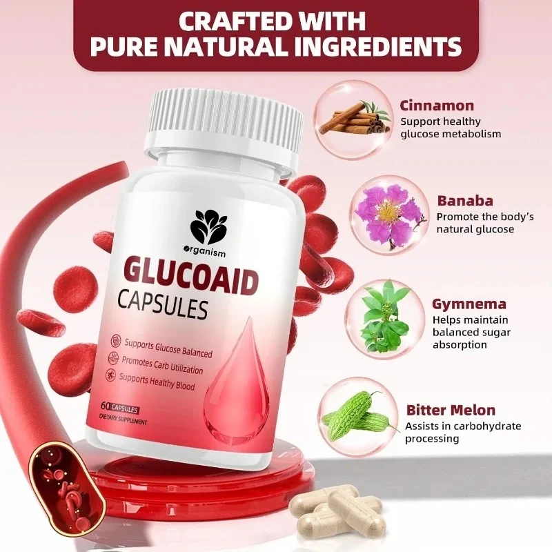 

Natural Cinnamon Bitter Gourd Spoon Vine Glucose Capsules - Metabolic Balance and Normal Carbohydrate Digestion Support