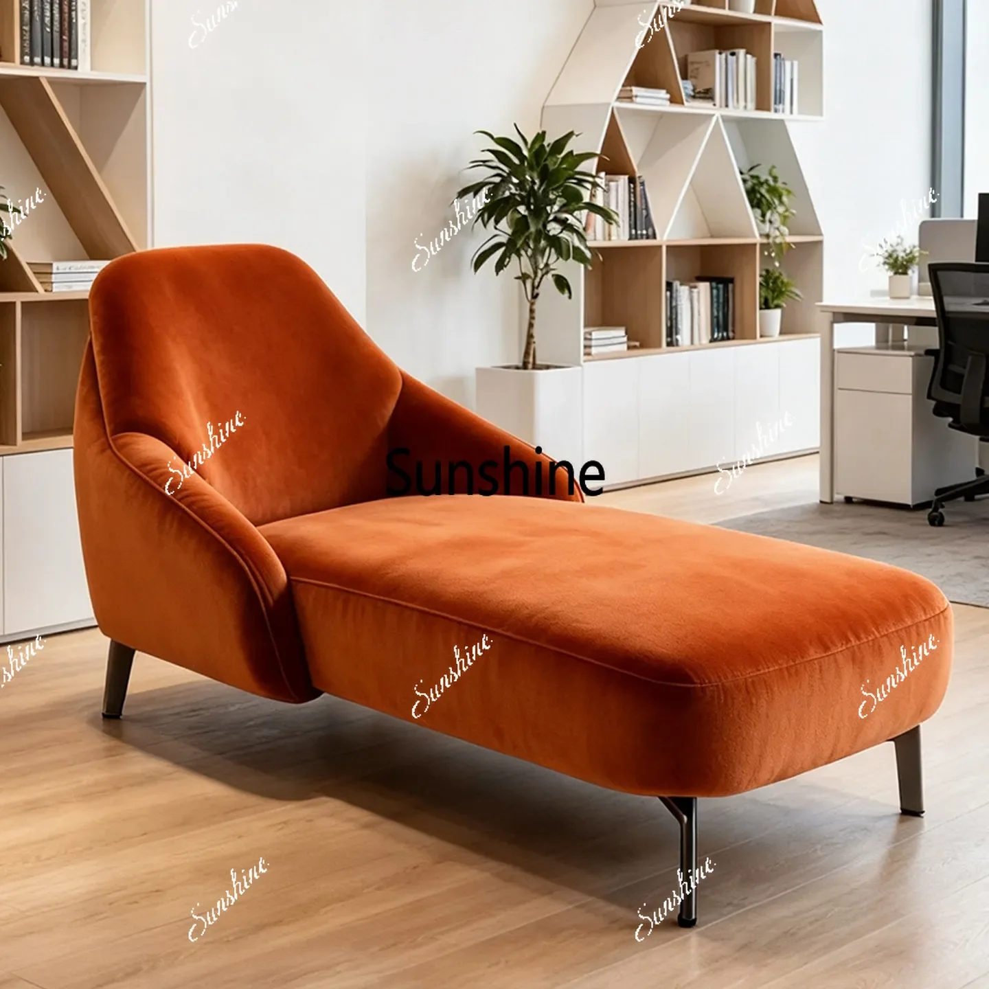 Bedroom concubine sofa chair, single sofa recliner at the end of the bedTJ