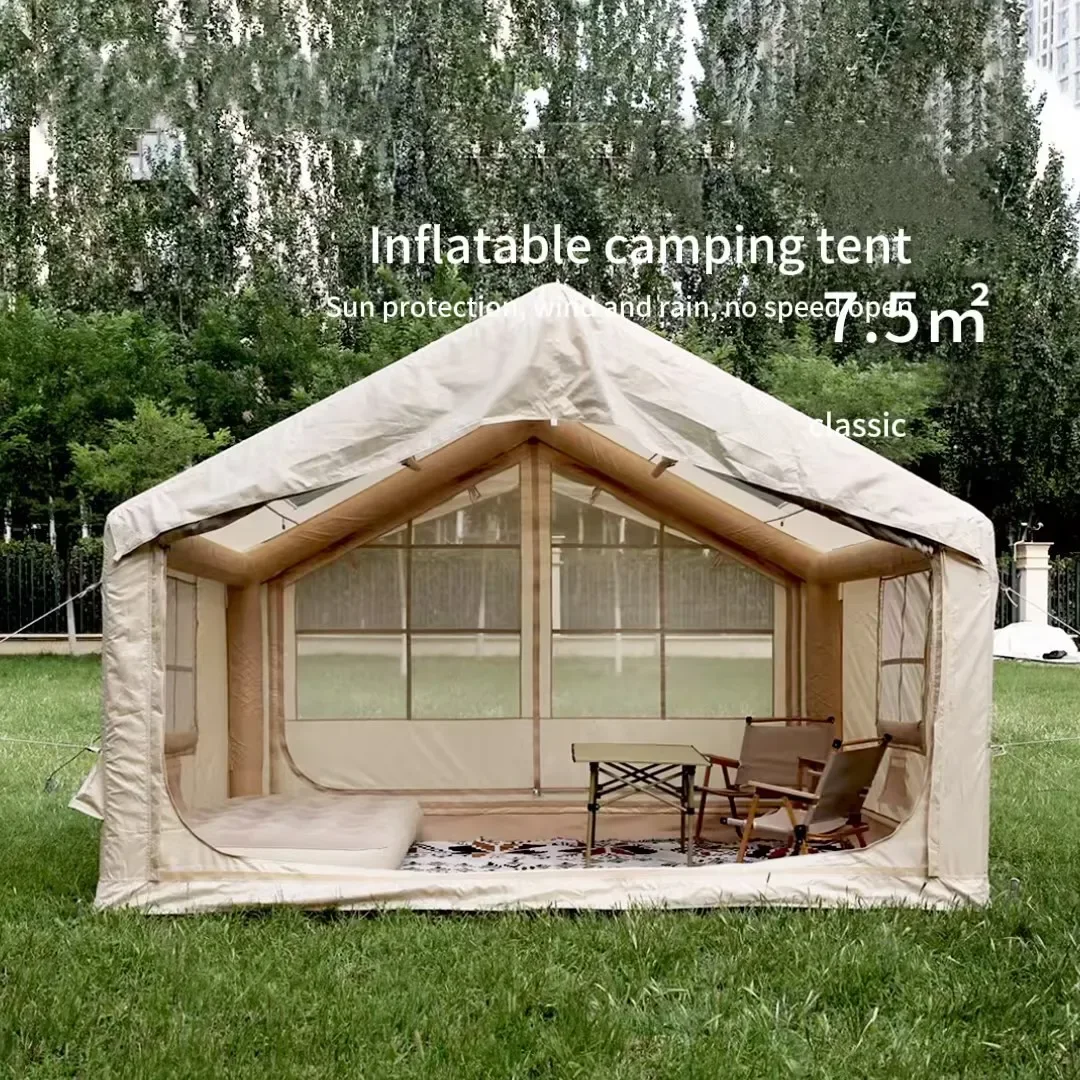 

All-Season Outdoor Inflatable Tent with Waterproof Oxford PVC Mesh Fabric Rainproof for Camping and Party Use