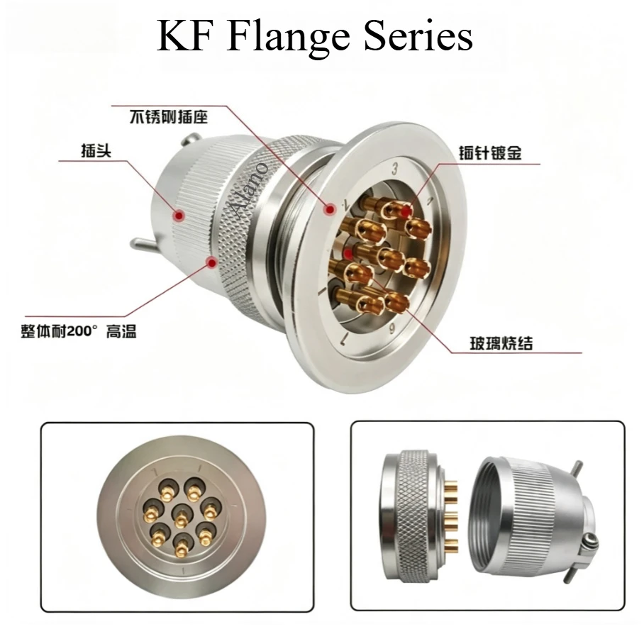 304 Stainless Steel Air Plug KF16/25/40 Connector Vacuum Hermetic Glass Sintered Feedthrough Installation