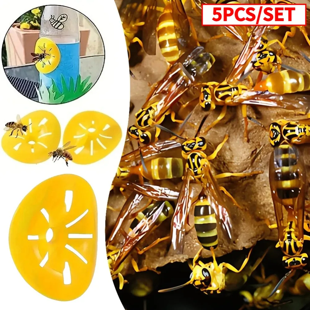 5-10Pcs Reusable Wasp Trap Insect Funnel Killer Flower Bee Hornet Catcher Plastic Bottle Wasp Traps Garden Pest Control Tool