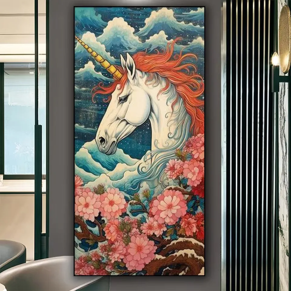 unicorn diy Diamond mosaic Embroidery art Jewelry cross stitch diamond painting sale Horse landscape Home decoration Gift