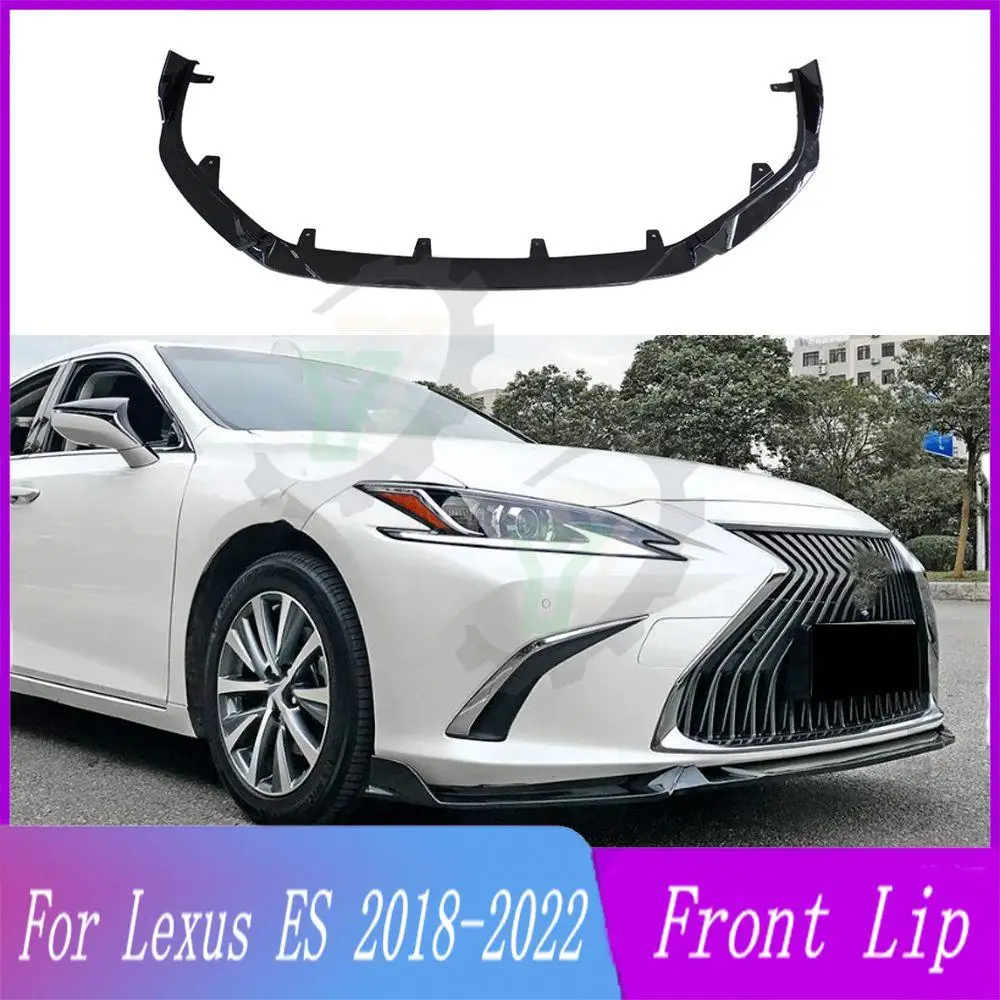 

Car Front Bumper Lip Spoiler Splitter Diffuser Detachable Body Kit Cover Guard For For Lexus ES ES200 ES260 2018 2019 2020-2022