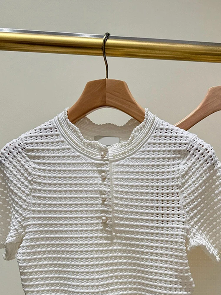 

S Home Nan You High End Women's Faion 2025 Summer Gentle Knit Top And f Skirt Set Women's Soft Sle Ensemble