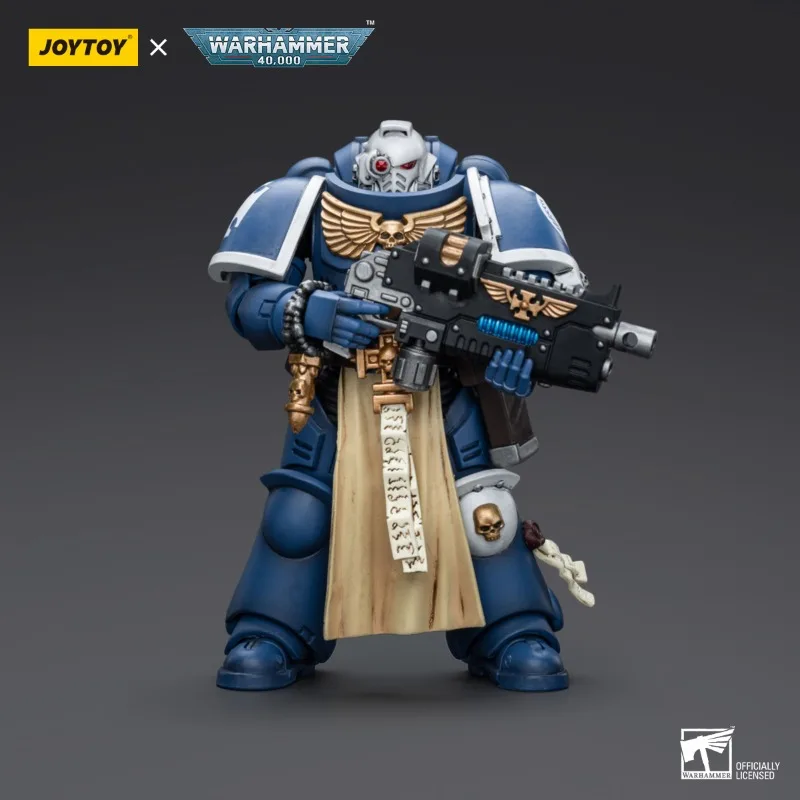 JOYTOY Warhammer 40K Series 1/18 Action Figures Anime 12.1cm Ultramarines  Equipped with A Composite Plasma Gun Guards Veteran