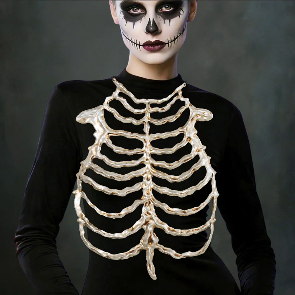 

Day of the Dead Skeleton Bones Cosplay Cutout Skull Skeleton Halloween Carnival Dress Up Party Costume Props
