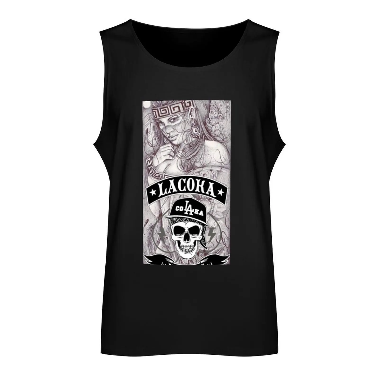 La Coka Nostra Aztec Design Tank Top bodybuilding t shirt