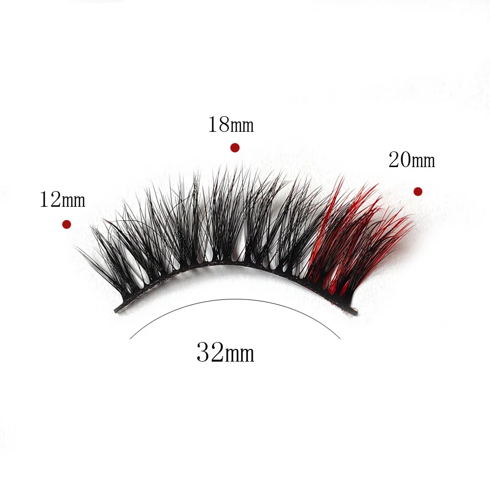 5 Pairs Colorful False Eyelashes Fluffy 3D Mink Eye Lashes Extension Long Thick Eyelash For Party Cosplay Makeup Tools