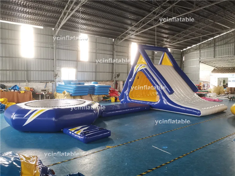 China YC Diving Trampoline Inflatable Water Trampoline for Water Park Inflatable Water Trampoline Play Game