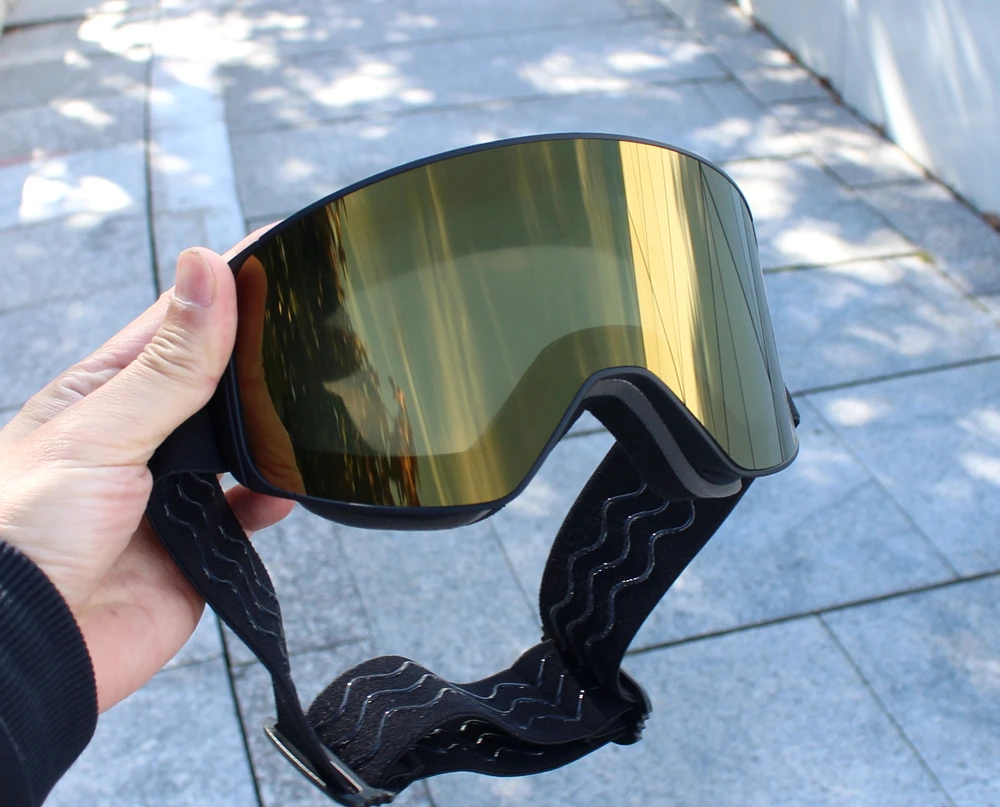 Magnetische Linse, Schneebrille, doppelschichtig, beschlagfrei, UV-Schutz zum Skifahren, Snowboarden, hochauflösende Klarheit, Unisex, Skifahren – Detail 16
