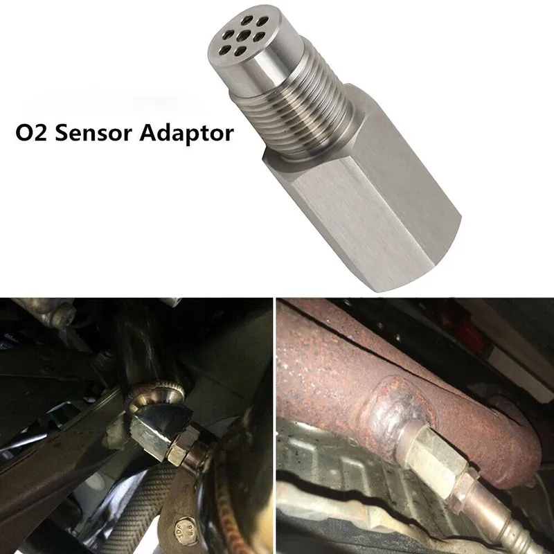 O2 Sensor Spacer Universal Adapter Extender Engine Stainless Eliminator Compatible Mini Catalyst Filter Auto Parts 1pcs M18X1.5