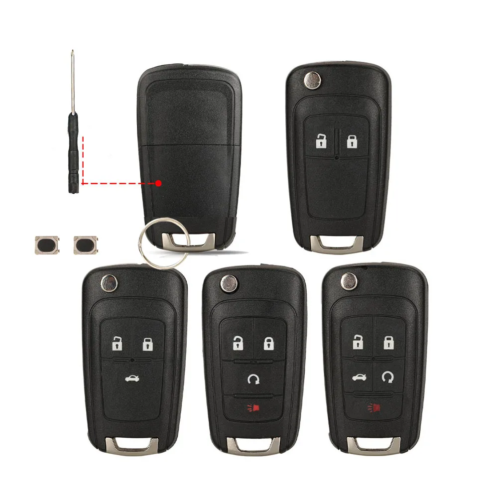 jingyuqin Flip Folding Remote Car Key Shell For Chevrolet Cruze Epica Lova Camaro Impala For OPEL VAUXHALL Insignia Astra Zafira