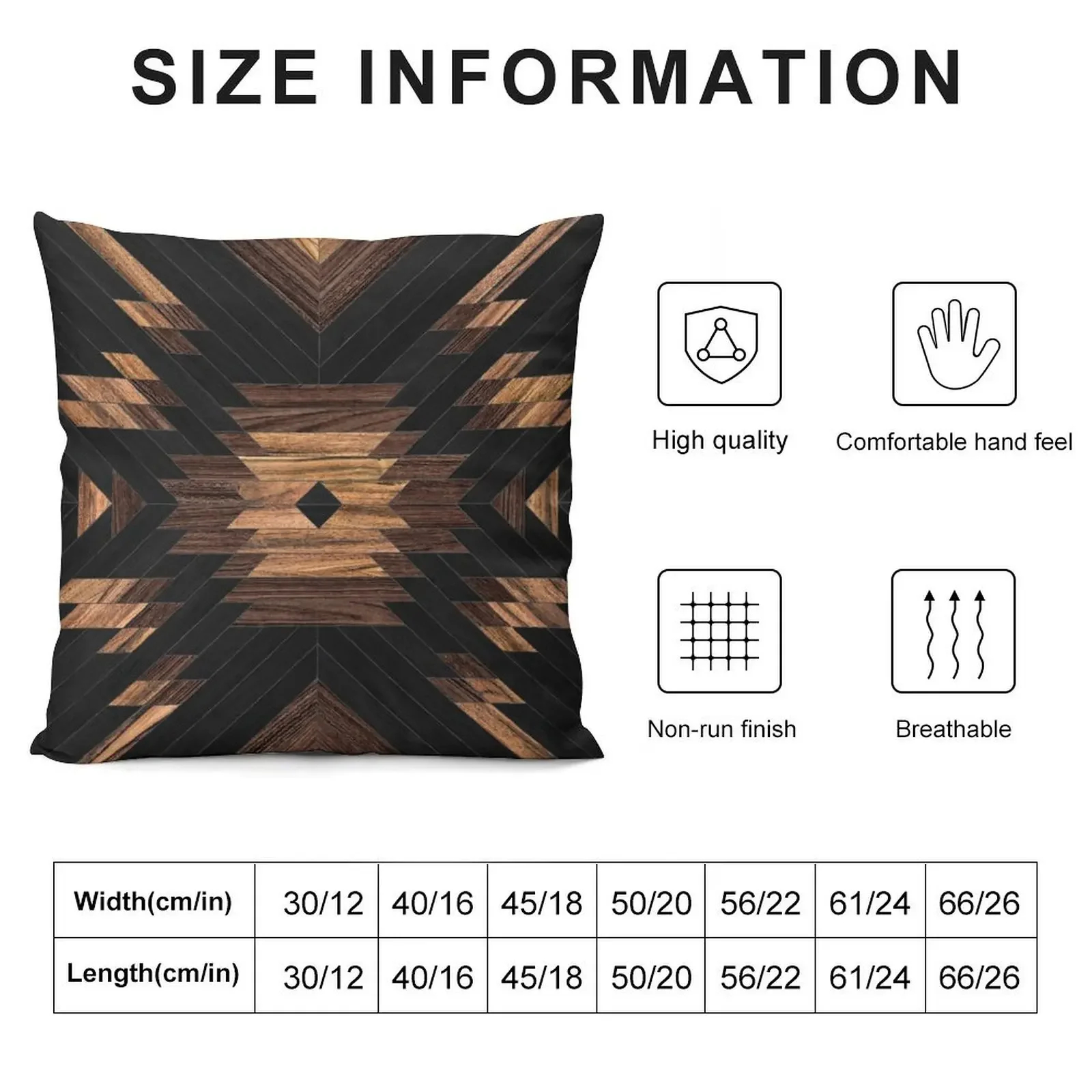 Urban Tribal Pattern No.7 - Aztec - Wood Throw Pillow Sofa Pillow Cover Luxury Cushion Cover Luxury Sofa Cushions pillow