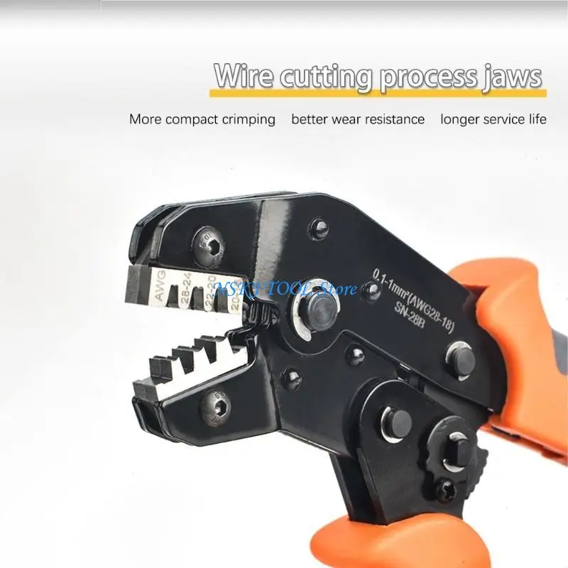 

L8RC Car Connector Wire Ratchet Tools SN-28B Crimping Pliers 0.1-1mm² 18-28AWG