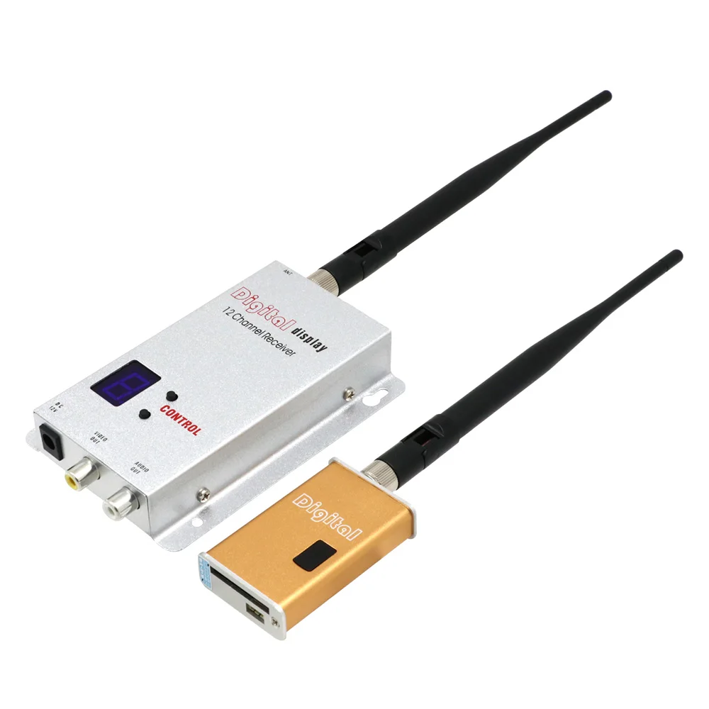 FPV 1.2G 5000mW 5W FPV Video Sender 1200Mhz Audio Video Wireless Transmitter and Receiver Long Distance for Rc FPV Drone