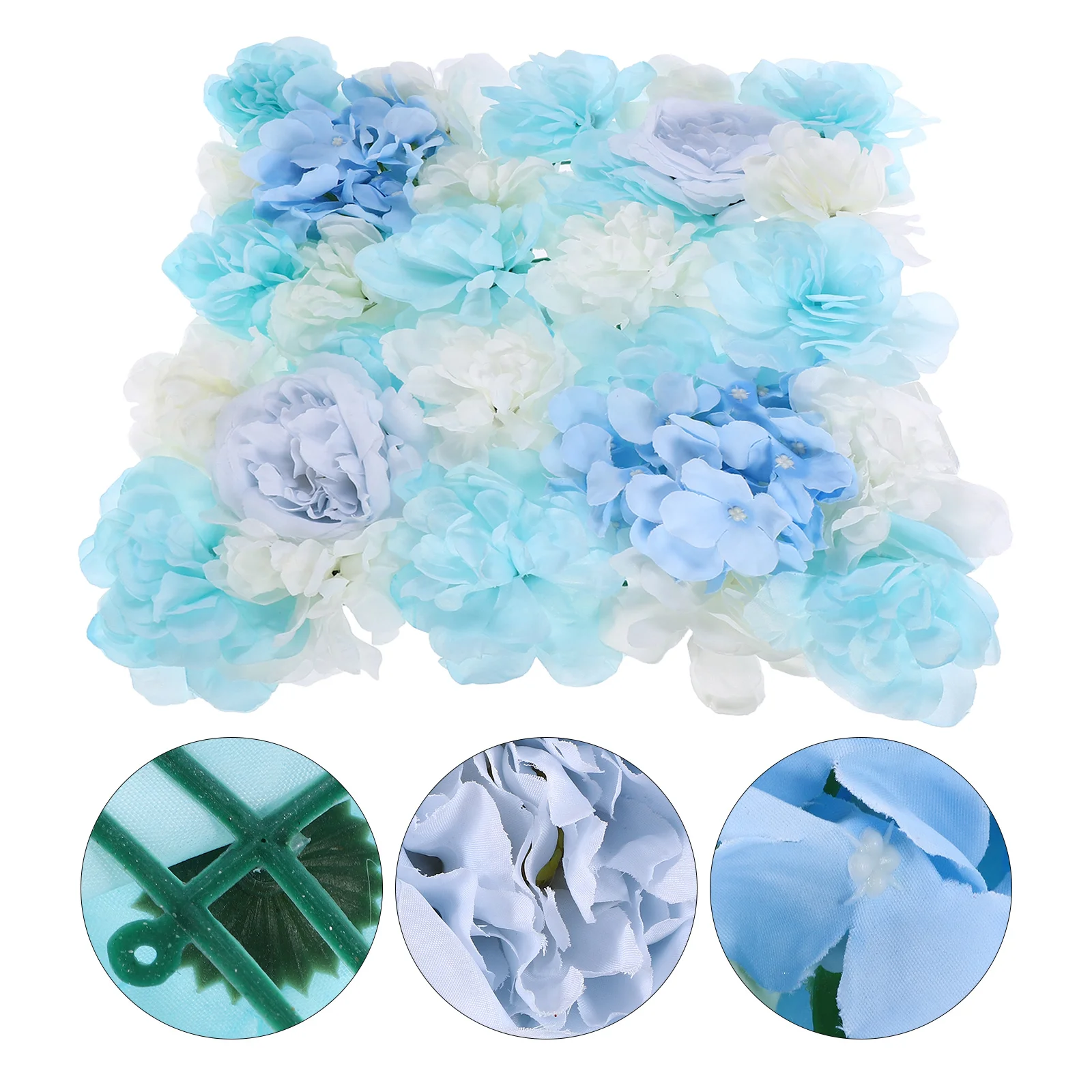 

Flower Wall Panel Floral Backdrop Artificial Panels Desktop Silk Cloth Faux Rose