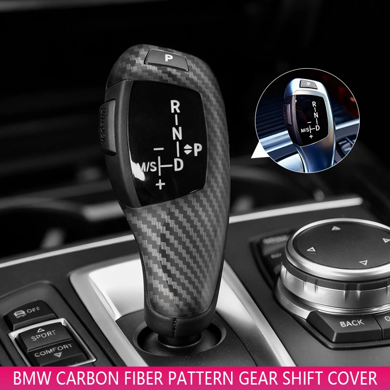 Carbon Fiber Center Console Gear Shift Panel Decoration Cover Trim For BMW 2008-2013 X5 X6 E70 E71 5 Series Car Styling Interior