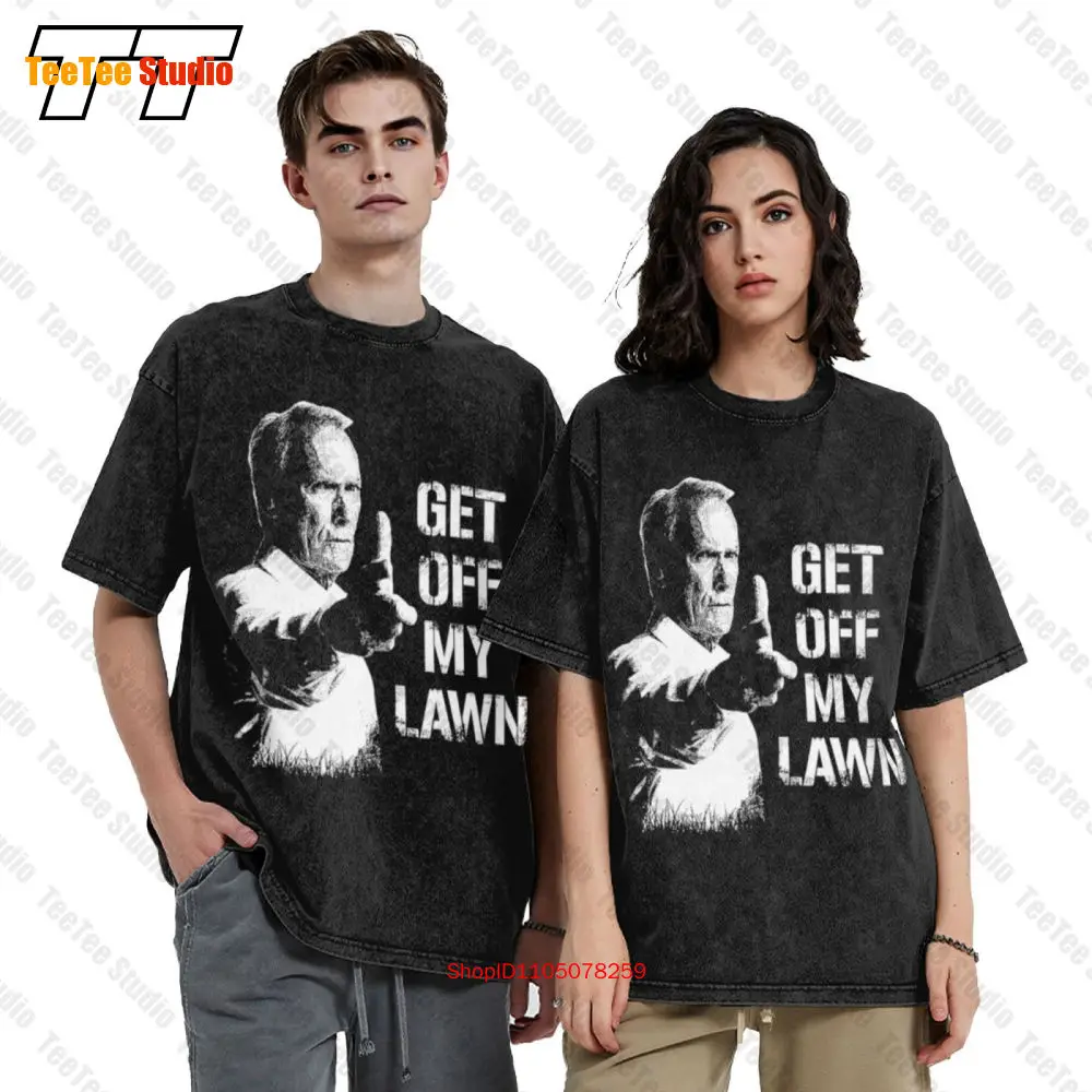 تي شيرت Get Off My Lawn I Love My Lawn Vintage كبير الحجم SN5B