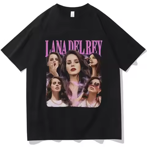 Singer Lana Del Rey women Tshirt Retro Hip Hop Fashion T-shirt Men Women Short Sleeve t-shirt summer casual tee top