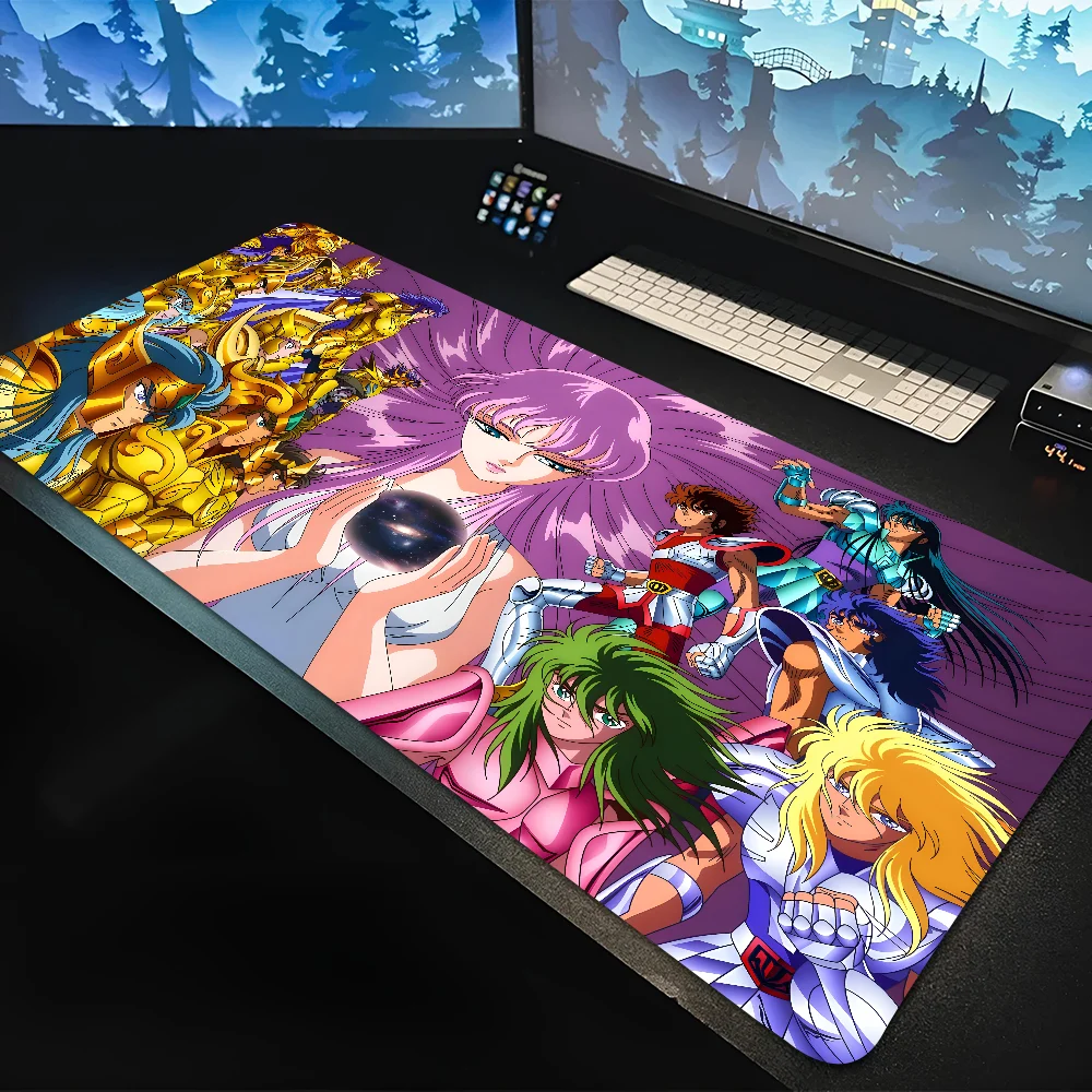 K-Knights Of The Zodiac Anime Mousepad Large Gaming Mouse Pad LockEdge Thickened Computer Keyboard Table Desk Mat