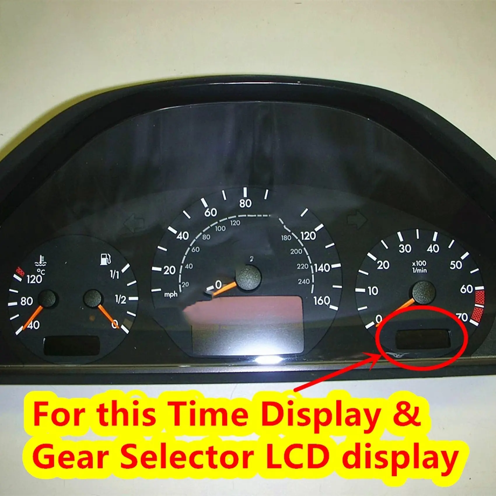 Exibição de informação do carro LCD direito S n Air-Con para Mercedes Benz, E-class Clk W210 CLK W208 SLK-ClK R170 W202