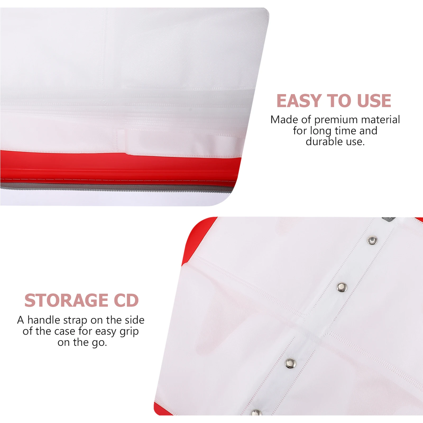 3pcs CD Case Holder DVD ganizer Media Storage Binder Booklet Pouch Plastic Dust Scratch Portable Zipper
