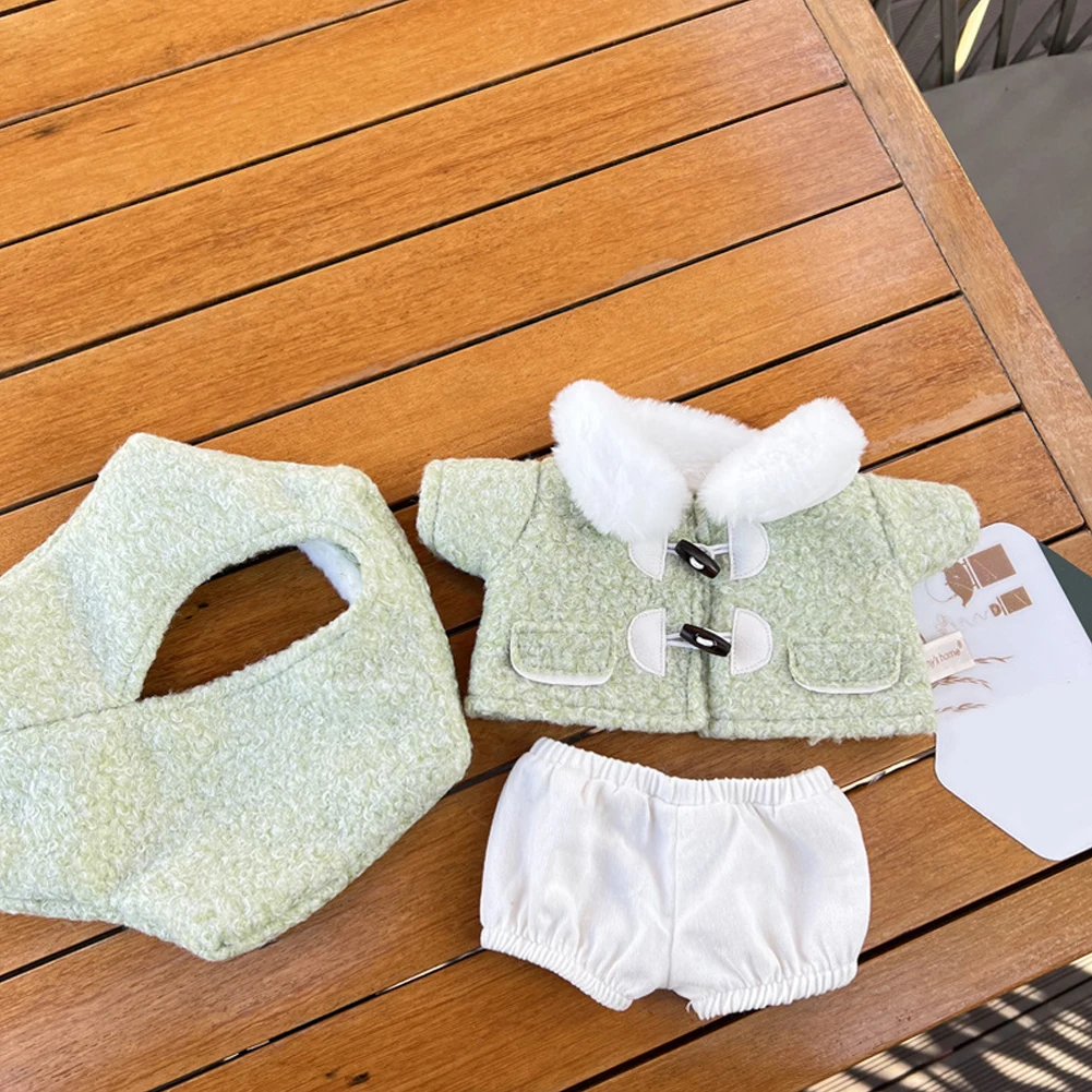 Per 38 cm Labubu Vestiti per bambole Vestiti di moda Felpe con cappuccio Vestiti per bambole Felpe con cappuccio abbinate ai colori Accessori per bambole Piccoli panni carini