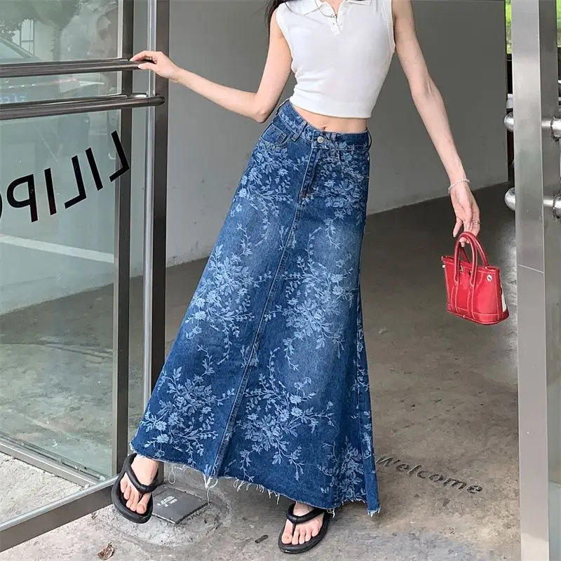 

Women Loose Fit Half Skirts High Waist Elastic Waistband Lightweight Chiffon Casual A Line Pleated Skirts Floral Print Suit Pant