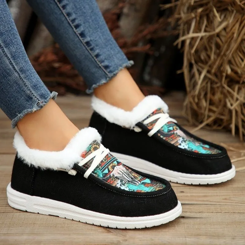 

2026Women's Cotton Shoes Winter Plush Warm Casual Shoes Comfortable Platform Shoes Winter Womens Snow Boots Botas Invierno Mujer