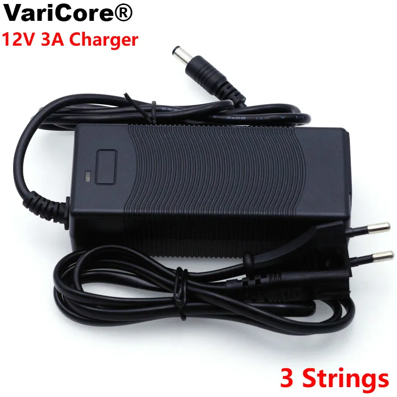 VariCore 12V 24V 36V 48V 3 Series 6 Series 7 Series 10 Series 13 String 18650 Lithium Battery Charger 12.6V 29.4V DC 5.5*2.1mm