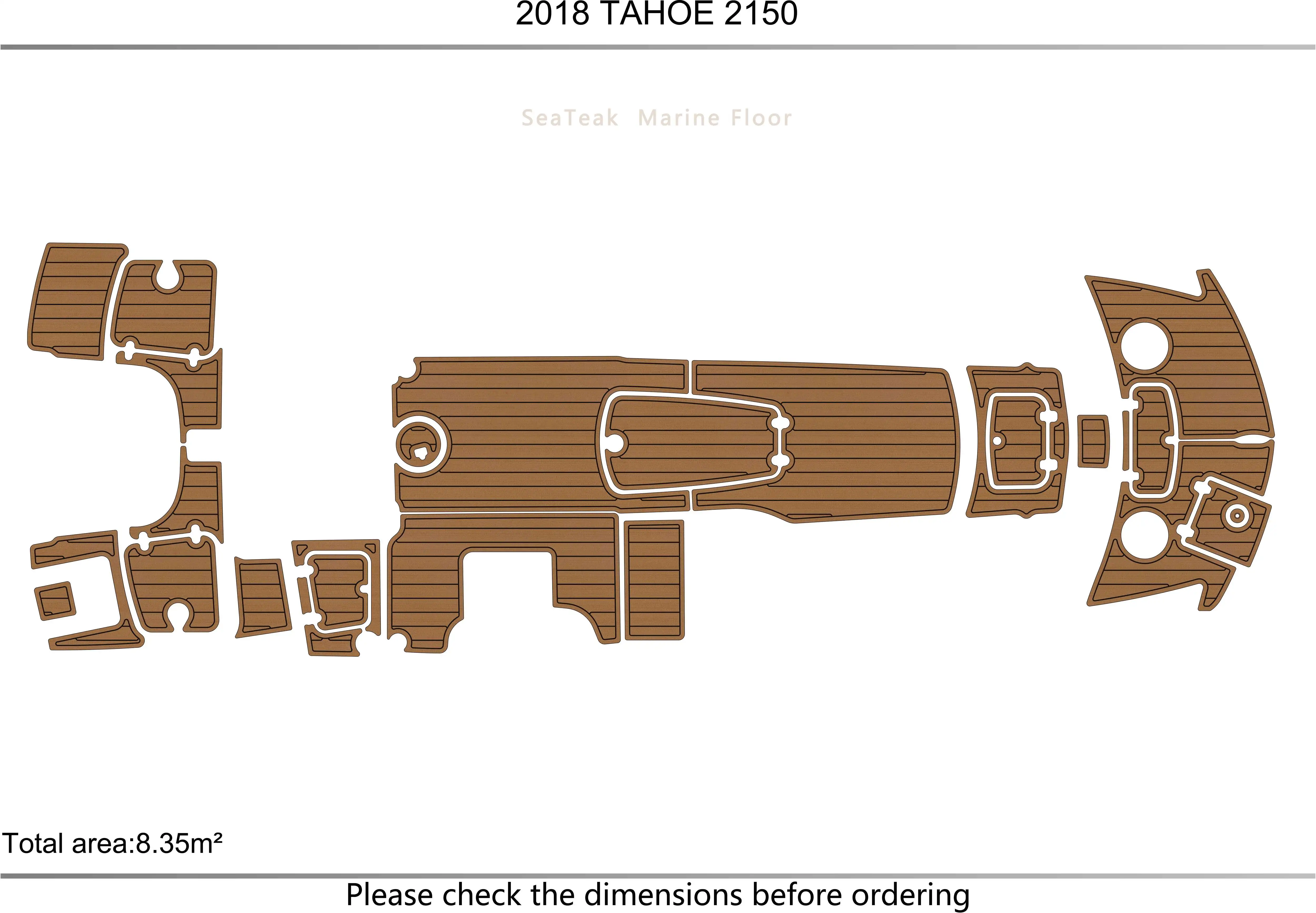 

2018 TAHOE 2150 Cockpit swimming platform 1/4" 6mm EVA fAUX carpet Water Ski Yacht Fishing Boat Non-slip mat floor